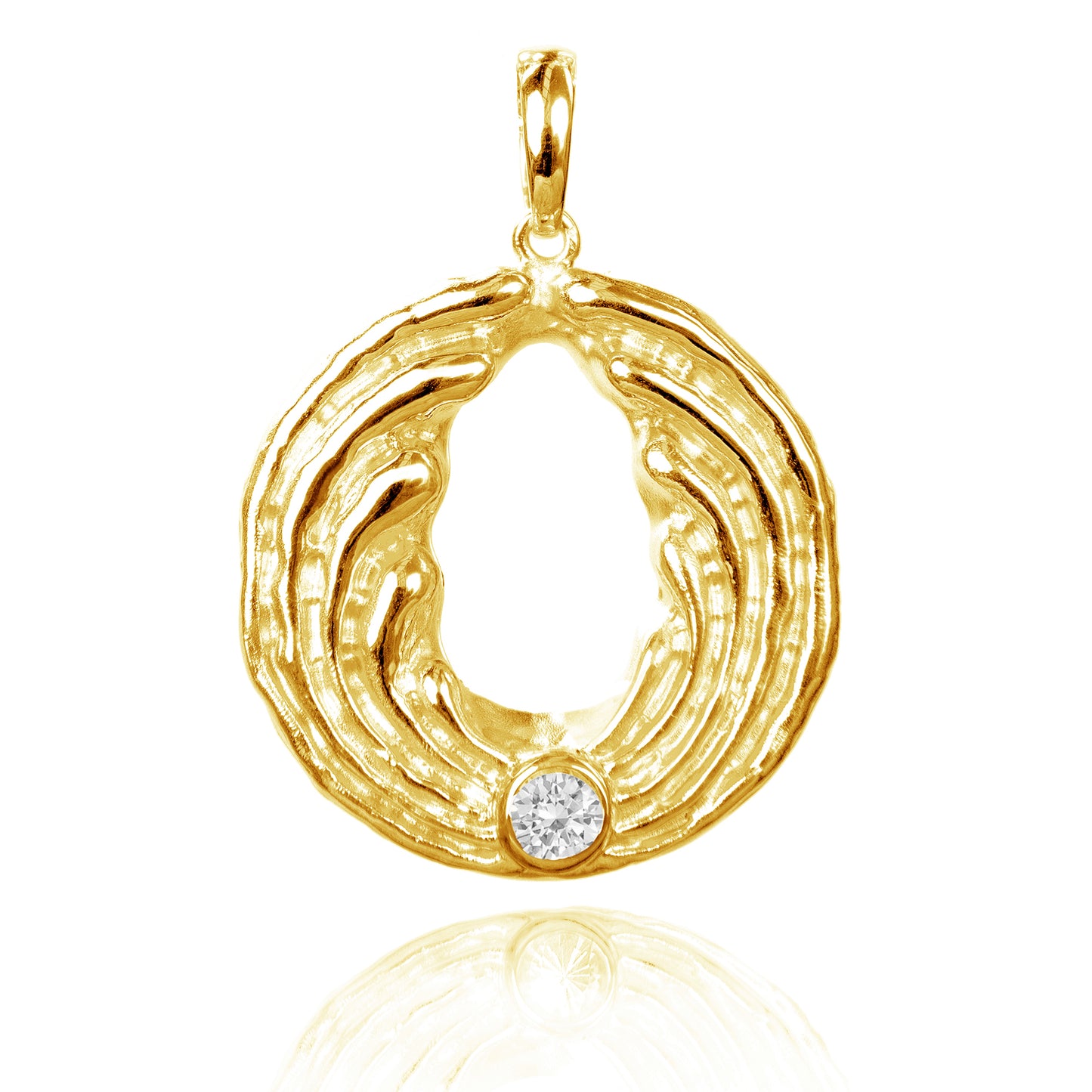 Angel pendant lucky caller "POWER" - to open - gold / rock crystal