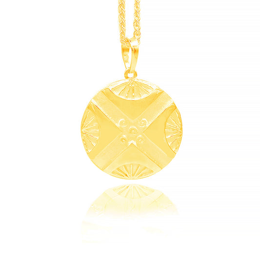 Cancer Zodiac Sign Pendant - Gold
