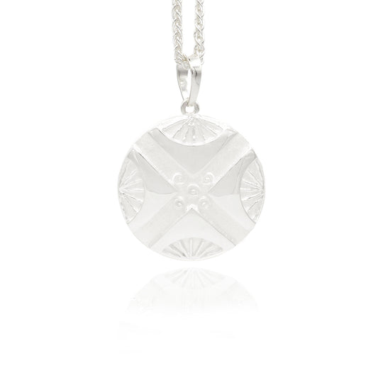 Cancer Zodiac Sign Pendant - Silver