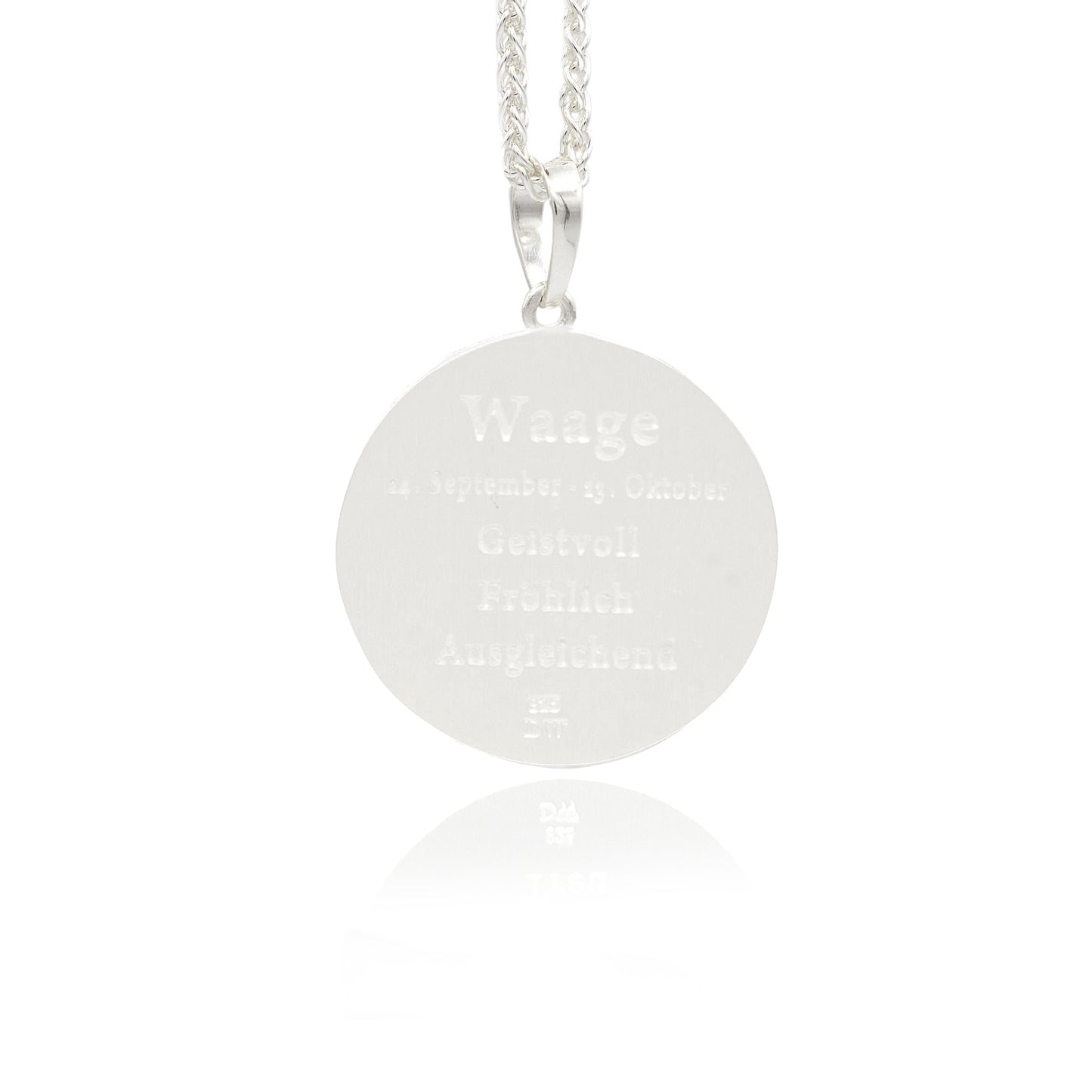 Libra Zodiac Sign Pendant - Silver